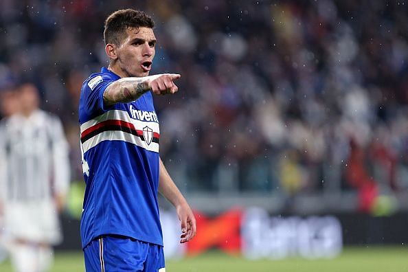 Lucas Torreira of UC Sampdoria during the Serie A...